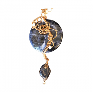 Sodalite, Howlite and Moonstone Necklace